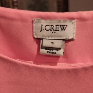J.Crew Sleeveless Coral Blouse With Scalloped Hem Size Small